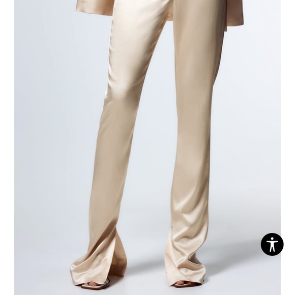 Zara Satin Pants - Picture 2 of 8